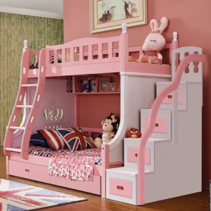 Tempat Tidur Tingkat Anak Pink Pastel